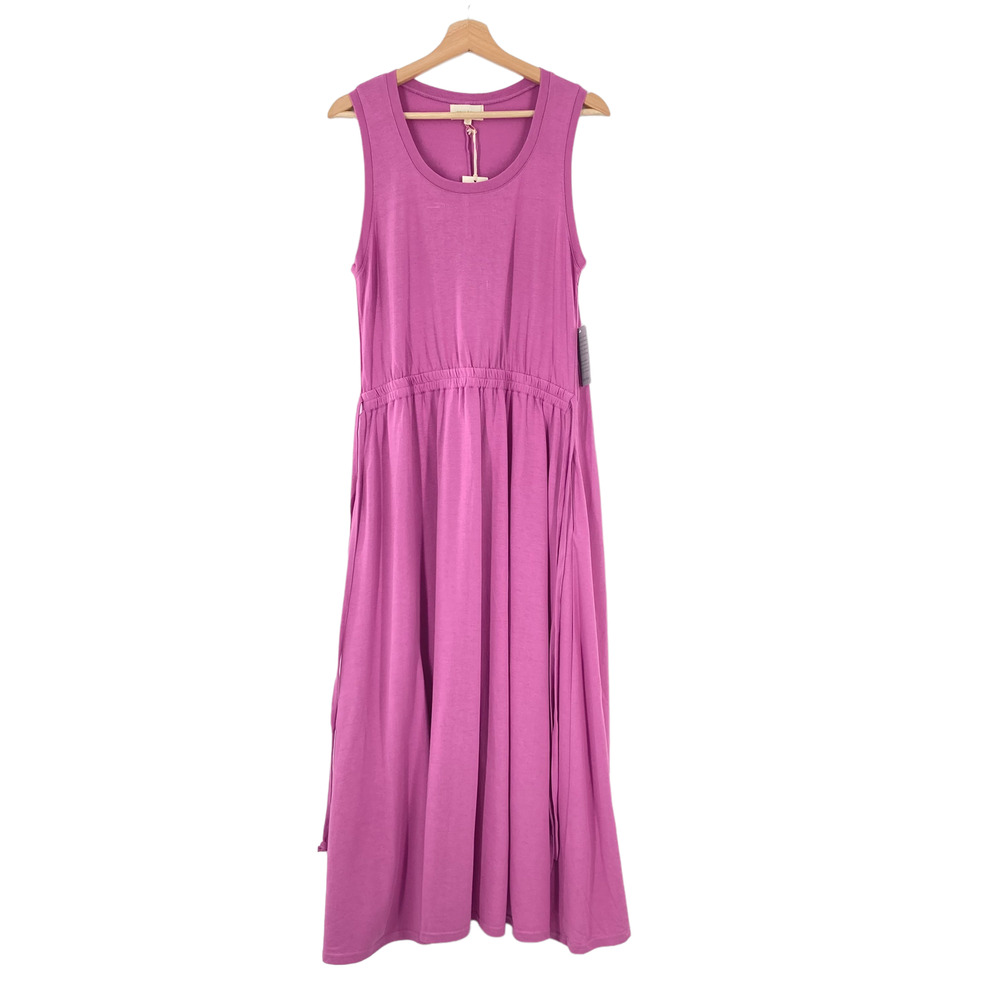 Mello Day Nordstrom Midi Dress Drawstring Scoop Neck Sleeveless Purple